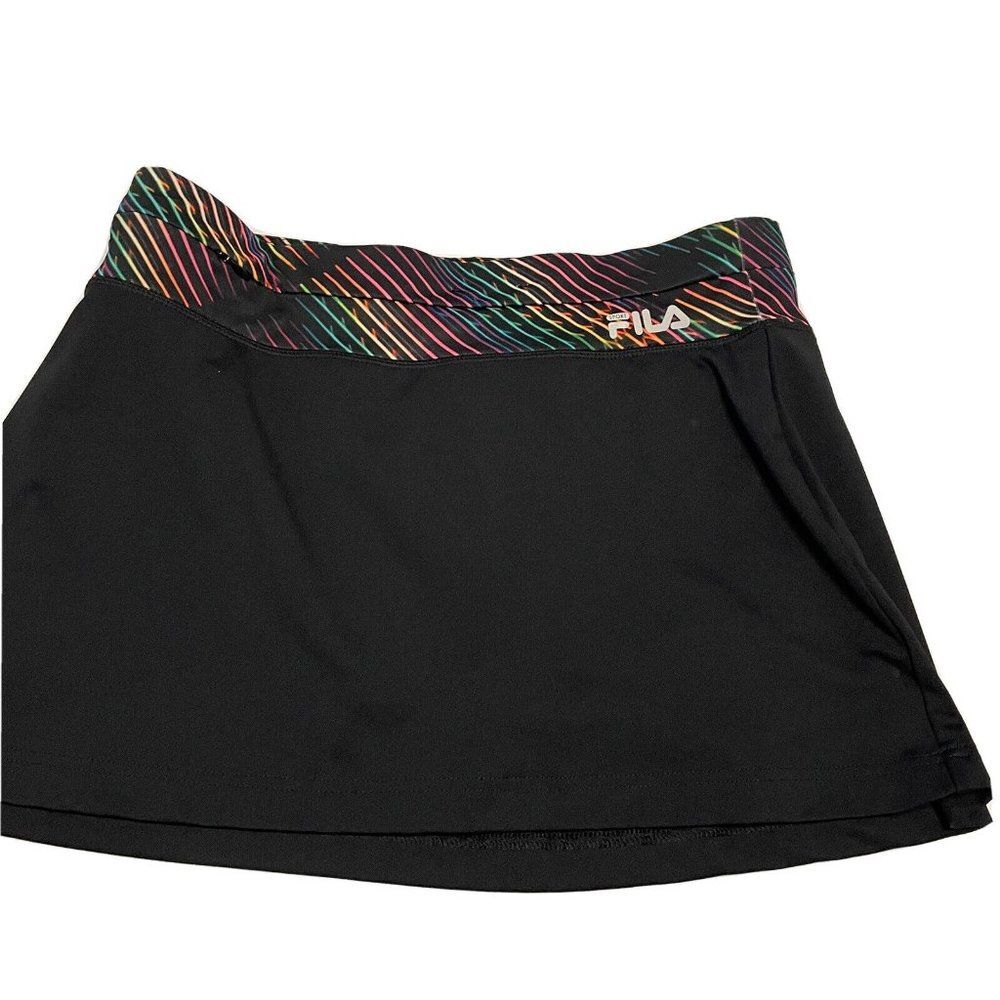 Fila Sport Golf Women’s Medium Skort Zippper Waist Pocket Tennis Stretch Rainbow